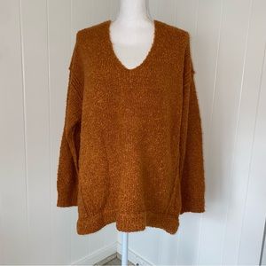 Free People - Bouclé Knit Sweater - Terra Cotta